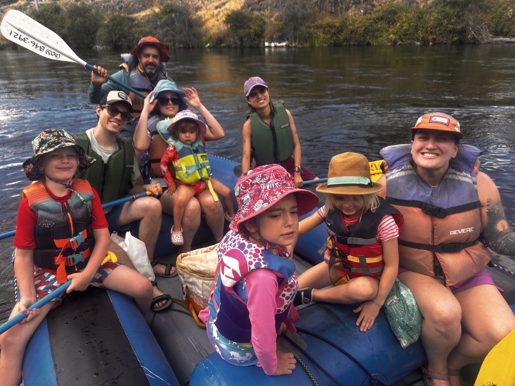 Crew on the raft